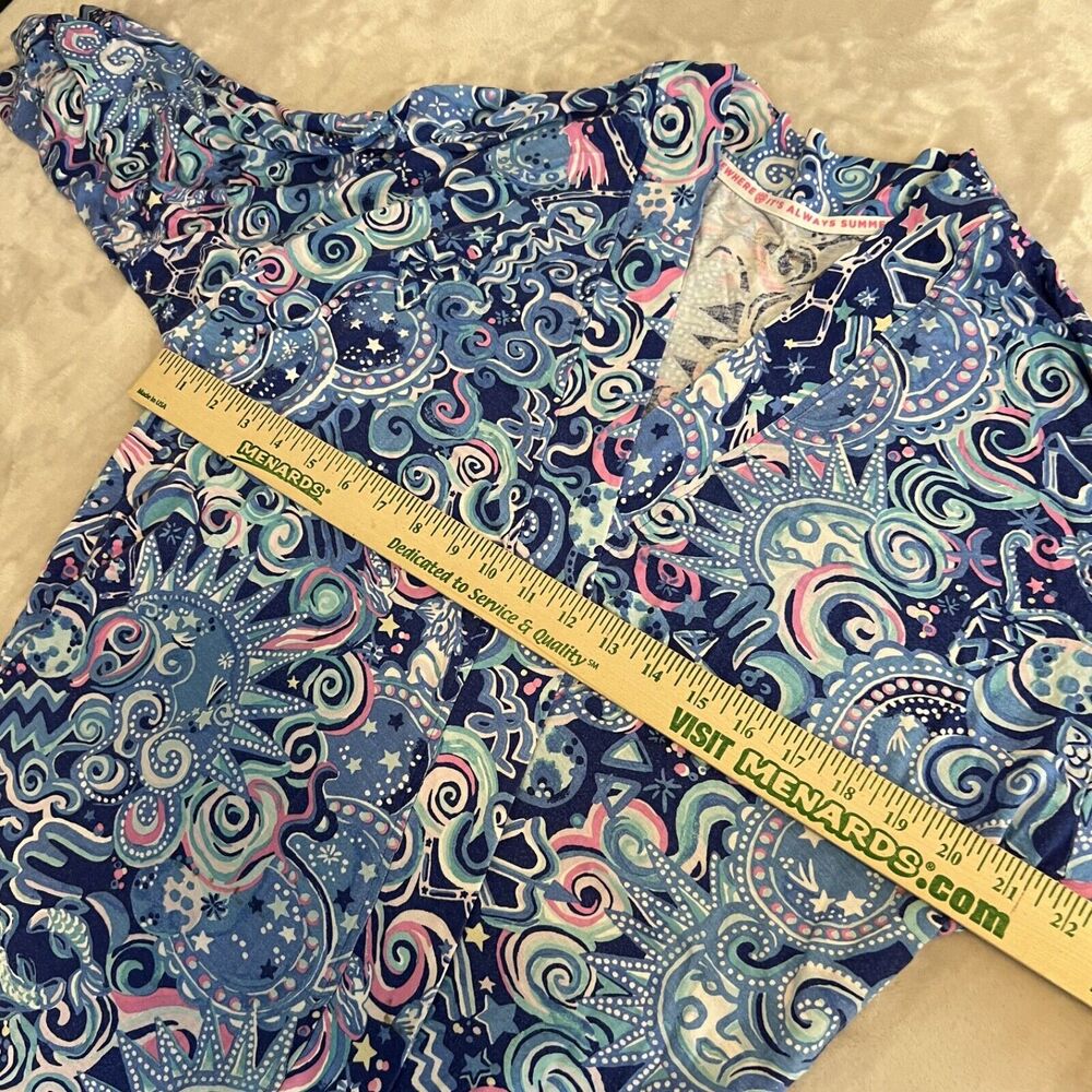 Lilly Pulitzer Blue Floral Robe Intimates Sleepwear - Picture 15 of 16